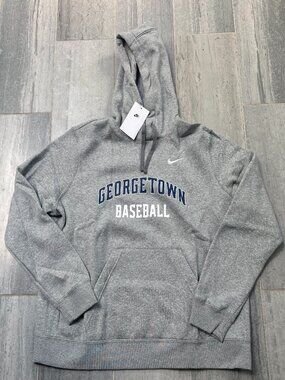 Nike Fleece Pullover Hoodie Georgetown Baseball Gray Size XL NWT